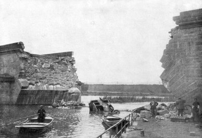 A trilporti híd, 1. marne-i csata, Franciaország, 1914. szeptember 5-12. alkotó: Unbekannt