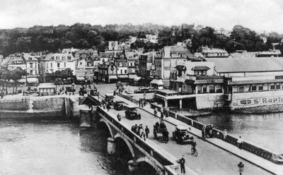 A híd a Touques folyón, Trouville, Franciaország, 1920-as évek alkotó: Unbekannt