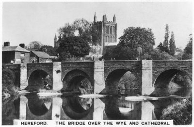 A Wye-n és a katedrálison átívelő híd, Hereford, 1936 alkotó: Unbekannt