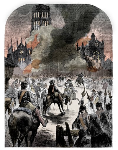 A Szent Pál-székesegyház leégése a londoni nagy tűzvész idején, 1902 alkotó: Unbekannt