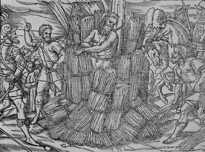 Prágai Hierome mester felgyújtása, 1563. alkotó: Unbekannt