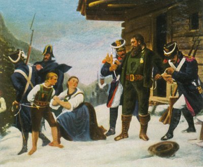 Andreas Hofer elfogása, 1809, 1936. alkotó: Unbekannt