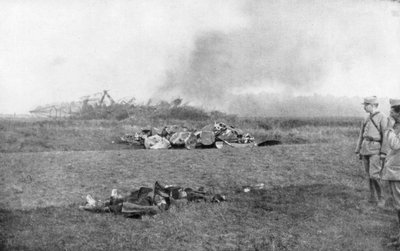 A Zeppelin LZ93 L44 teteme, St Clement, Franciaország, 1917. október 20. alkotó: Unbekannt