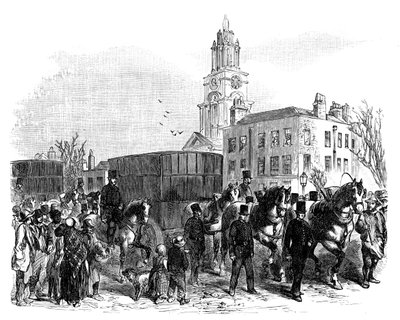 Az ausztrál arany szállítása a kelet-indiai dokkokból a londoni Bank of Englandhez, 1888 alkotó: Unbekannt