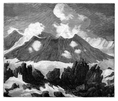 A Hekla vulkán krátere, Izland, 1890 alkotó: Unbekannt