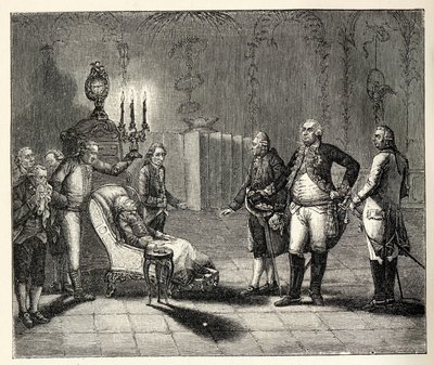 Frigyes halála 1786. augusztus 17-én. alkotó: Unbekannt
