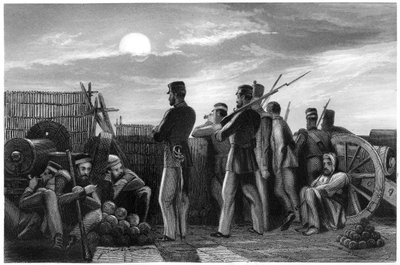 A védők lesen, üteg Lacknowban, 1857, c1860 alkotó: Unbekannt