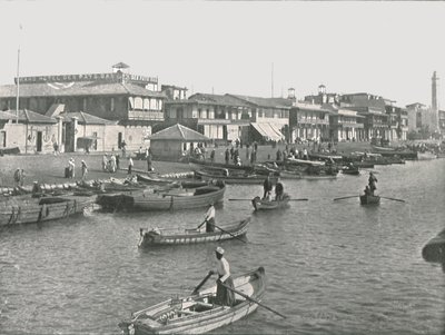 A Szuezi-csatorna bejárata Port Saidban, Egyiptomban, 1895. alkotó: Unbekannt