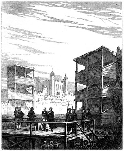 Lord Derwentwater kivégzése 1689-1716 a Tower Hillen, London, 1716 XIX. alkotó: Unbekannt