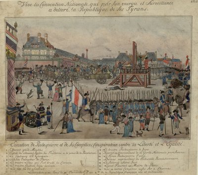 Robespierre és támogatói kivégzése 1794. július 28-án alkotó: Unbekannt