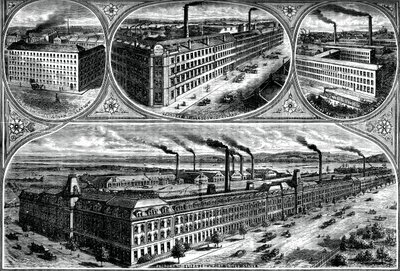A Singer Manufacturing Company gyárai, 1880 alkotó: Unbekannt