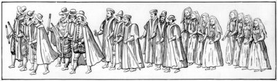 A hűséges alattvalók, akik a körmenetet vezették Erzsébet temetésén, 1603 1901 alkotó: Unbekannt