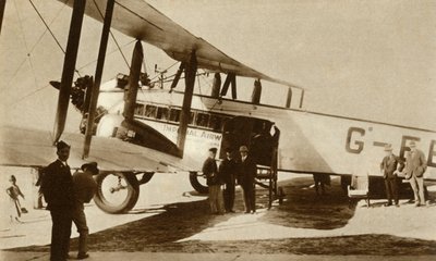 Az első Indian Air Mail 1929-ben, 1935-ben érkezik a dél-londoni Croydon repülőtérre. alkotó: Unbekannt