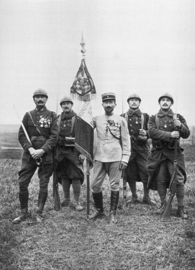 A francia idegenlégió Marche Regiment zászlaja, 1914-1918 alkotó: Unbekannt