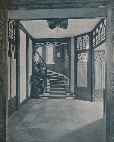 A Behrens House padlója és lépcsőháza, Peter Behrens terve, 1901 alkotó: Unbekannt