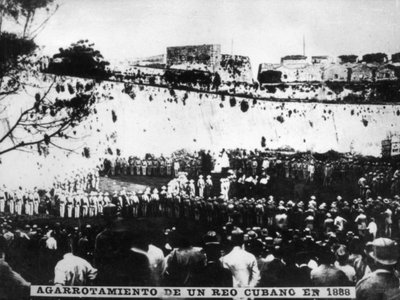 Egy elítélt garrotte, 1888, 1920-as évek alkotó: Unbekannt