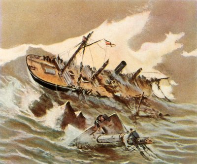 Az Iltis harci hajó tönkrement, 1896, 1936. alkotó: Unbekannt
