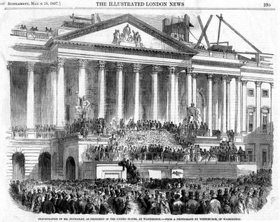 James Buchanan elnökké avatása Washingtonban, 1857 alkotó: Unbekannt
