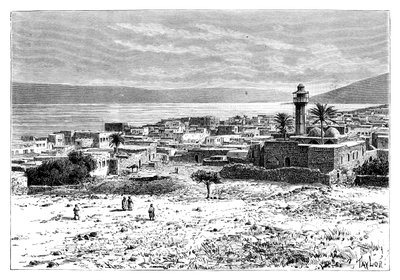 Tiberias tó és városa, Izrael, 1895 alkotó: Unbekannt