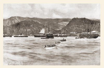 Az Ötödik Hadtest partraszállása William R. Shafter tábornok vezetésével a kubai Daiquiríban június 22-24. alkotó: Unbekannt