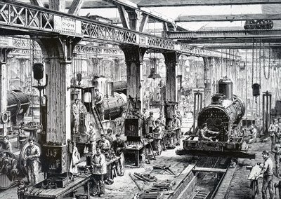 A Societe Alsacienne de Constructions Mecaniques gyártópadlója. alkotó: Unbekannt
