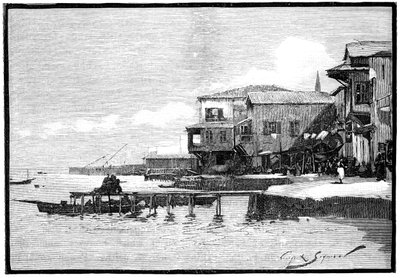 A kikötő, Larnaca, Ciprus, 1900 alkotó: Unbekannt