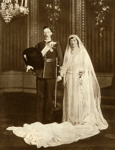 Mary hercegnő és Lascelles vikomt házassága 1922. február 28-án, 1935. alkotó: Unbekannt