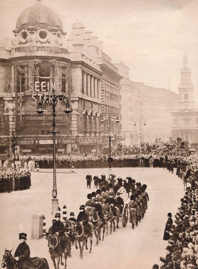 Georges király megindító egyszerűsége az utolsó londoni útján, 1936-ban alkotó: Unbekannt