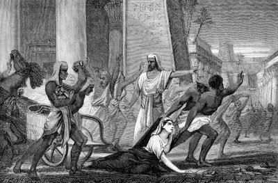 Hypatia neoplaton matematikus és filozófus meggyilkolása, 415, 19. század közepe alkotó: Unbekannt