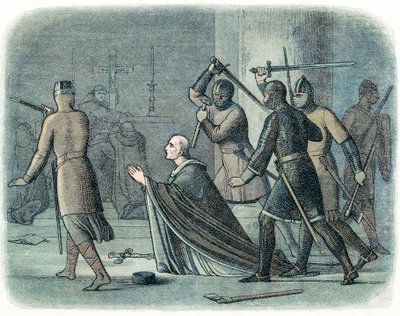 Thomas a Becket meggyilkolása, 1170 1864 alkotó: Unbekannt