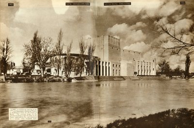 Az új Shakespeare Memorial Theatre, Stratford-upon-Avon, Warwickshire, 1932, 1935. alkotó: Unbekannt