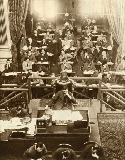 A Dail Eireann, vagyis a Képviselőház megnyitása, Dublin, Írország, 1922. szeptember 9., 1935. alkotó: Unbekannt