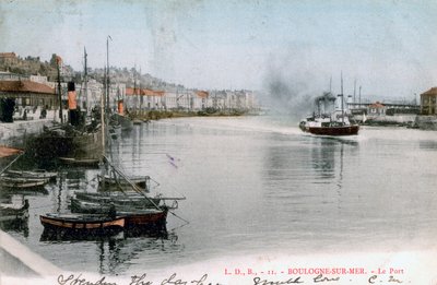 Boulogne-i kikötő, Franciaország, 1904 alkotó: Unbekannt