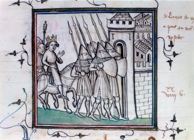 VI. Károly francia visszatérése a rosbecque-i csata után, 1382, XIV-XV. alkotó: Unbekannt