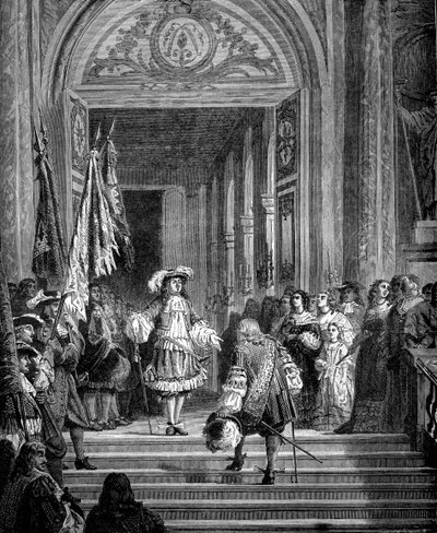 A Grand Conde visszatérése Versailles-ba, 1674 1882-1884 alkotó: Unbekannt