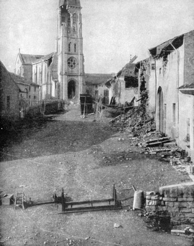 Egy lotaringiai falu romjai, I. világháború, 1915 alkotó: Unbekannt
