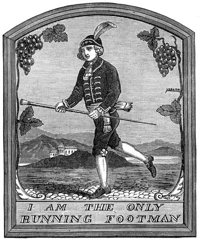 The Running Footman jele, London, 1891 alkotó: Unbekannt