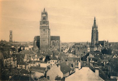 A három torony, a harangláb, a katedrális és a Miasszonyunk-templom, 1910 alkotó: Unbekannt