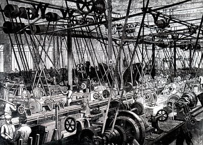 A Robert Stephenson and Company szerszám- és esztergaműhelye. alkotó: Unbekannt