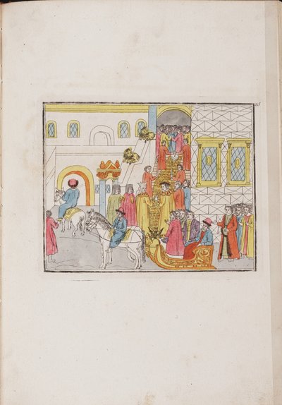 Mihail Fedorovics cár és Evdokia Lukyanovna esküvői szertartása, 1810 alkotó: Unbekannt