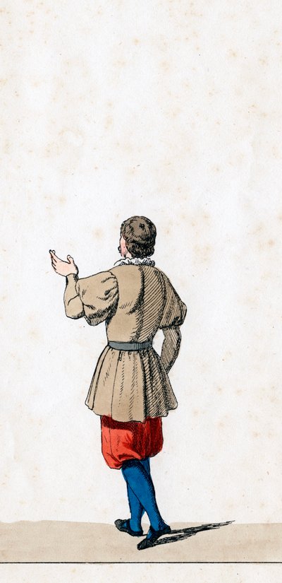 Színházi jelmezterv Shakespeare VIII. Henrik drámájához, 19. század alkotó: Unbekannt