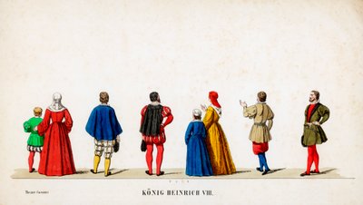 Színházi jelmeztervek Shakespeare VIII. Henrik drámájához, 19. század alkotó: Unbekannt