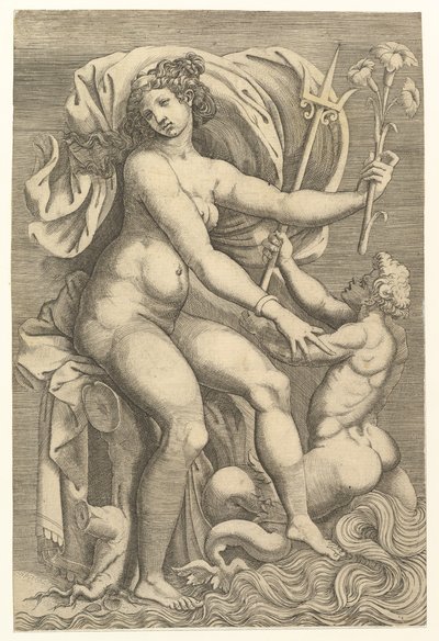 Thetis Tritonnal ülve, 16. század. alkotó: Unbekannt
