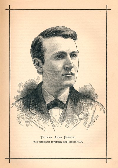 Thomas Alva Edison amerikai feltaláló, 1893 alkotó: Unbekannt