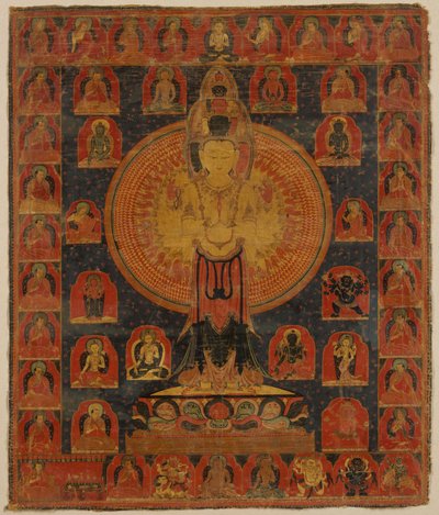 Ezerkarú Chenresi, a Bodhisattva Avalokiteshvara kozmikus formája, 14. század. alkotó: Unbekannt