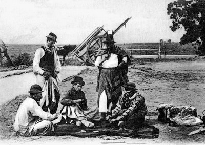 Három férfi kártyázik, Uruguay, 1900-as évek alkotó: Unbekannt