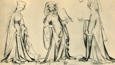 Három fiatal nő, c1400, 1943. alkotó: Unbekannt