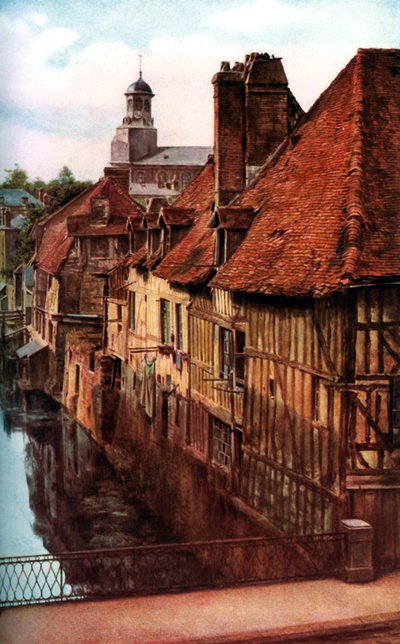 Faházak a Pont de Caen mellett Caudebec-en-Caux-ban, Normandia, Franciaország, 1930-as évek alkotó: Unbekannt
