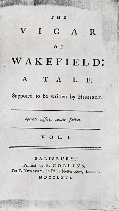 A Wakefield helytartója címoldala, 1766 alkotó: Unbekannt