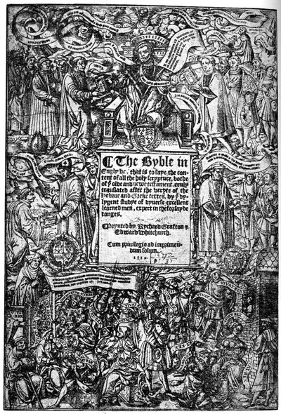 A Nagy Biblia címlapja, 1539, 1893 alkotó: Unbekannt
